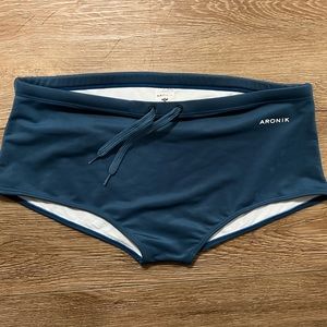 Blue Square Cut Brief by Aronik Swim